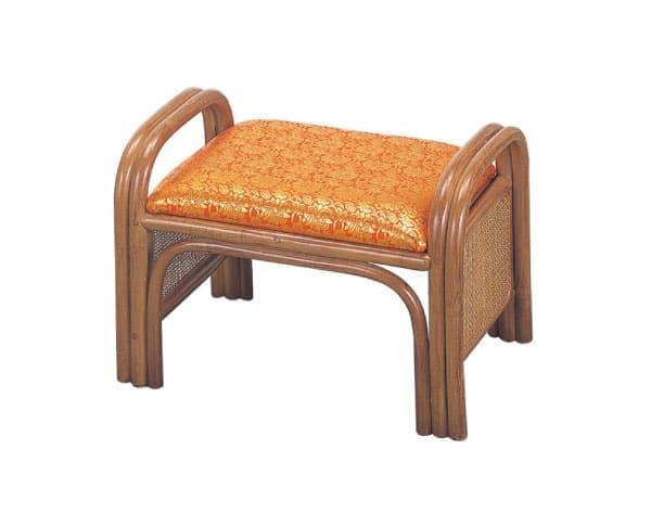 仏前金欄座椅子 籐製1